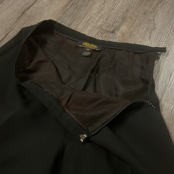 Brooks Brothers Black Pants slacks side zipper Wool Vintage Women's Size 10 - Picture 6 of 8